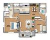 Milagro Floor Plan Milagro Floor Plan 1,080 Sq.Ft. at The Lusitano Apartments, Spokane, WA, 99208
